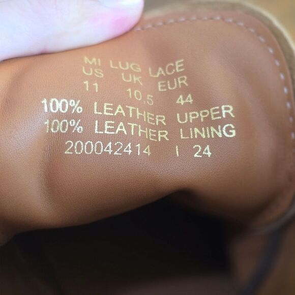 Polo Ralph Lauren MI Lug Lace Apron Boots Italian Suede Men's 11 Ankle Height - Picture 13 of 15